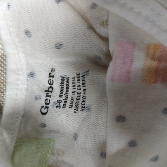 3/$12 3-6M Gerber summer dress, hat, and bloomers set with Ice cream pattern - Picture 2 of 4